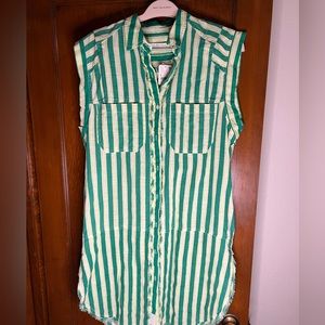 We the free- button down dress/swim cover. Size small